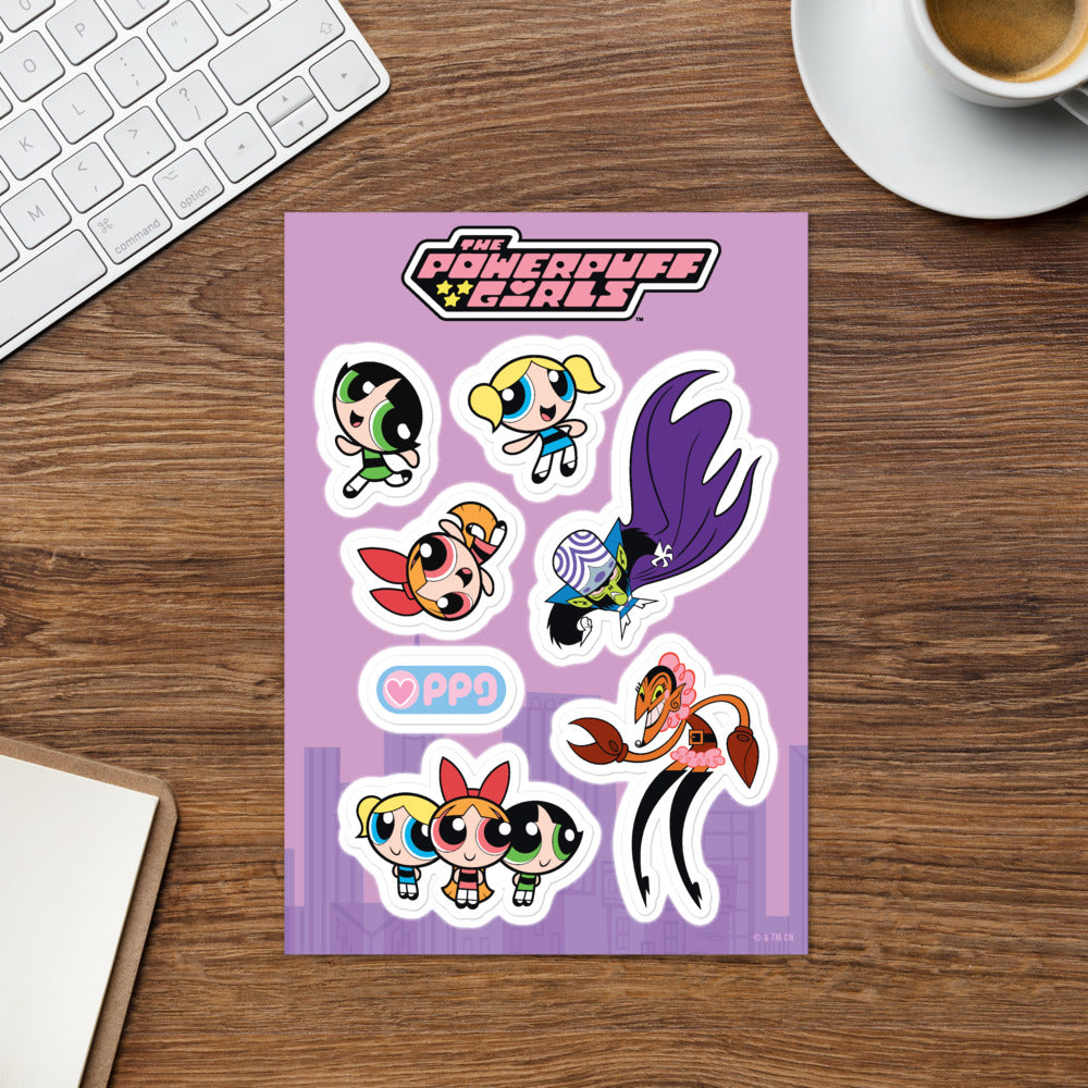 The Powerpuff Girls Characters Sticker Sheet