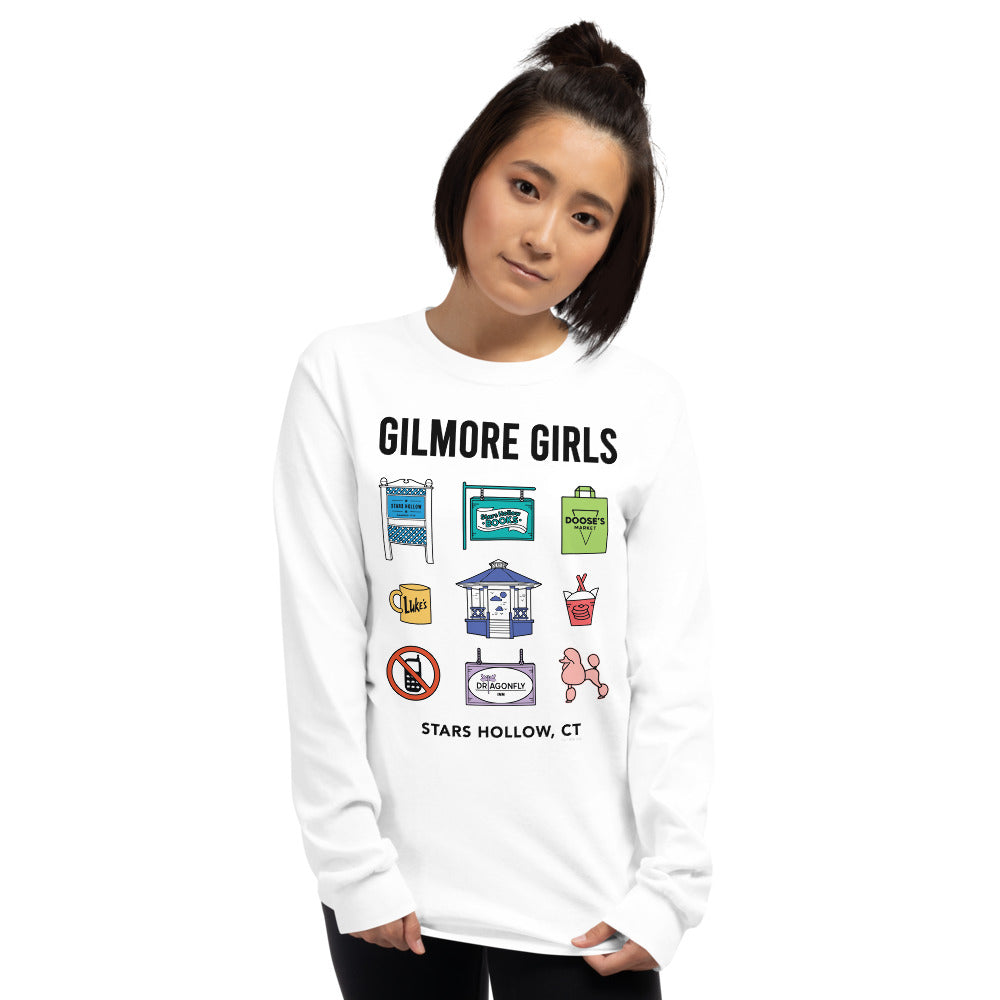 Gilmore Girls Stars Hollow Icons Long Sleeve Shirt