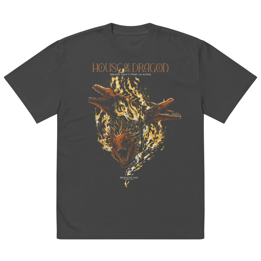 House of the Dragon Dreams Didn't Make Us Kings Oversized Faded T-shirt