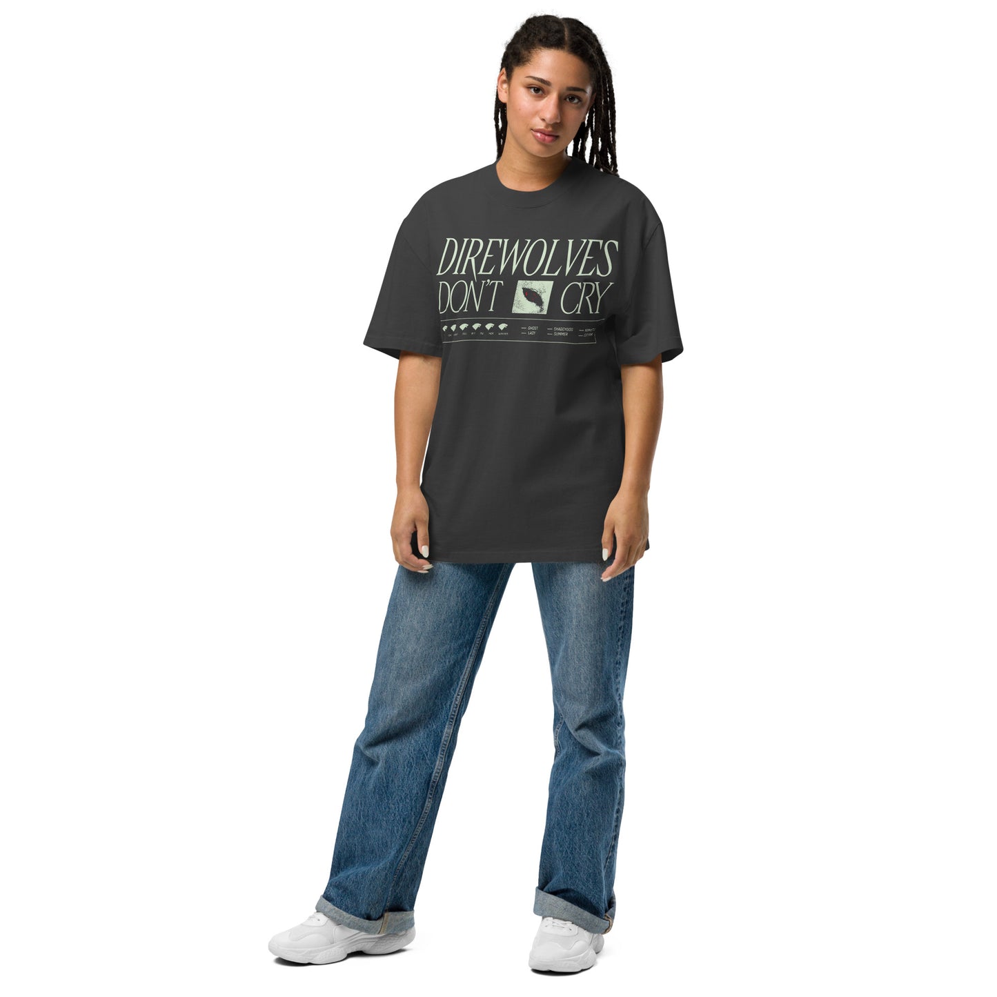 Game of Thrones Direwolves Don’t Cry Oversized Faded T-Shirt