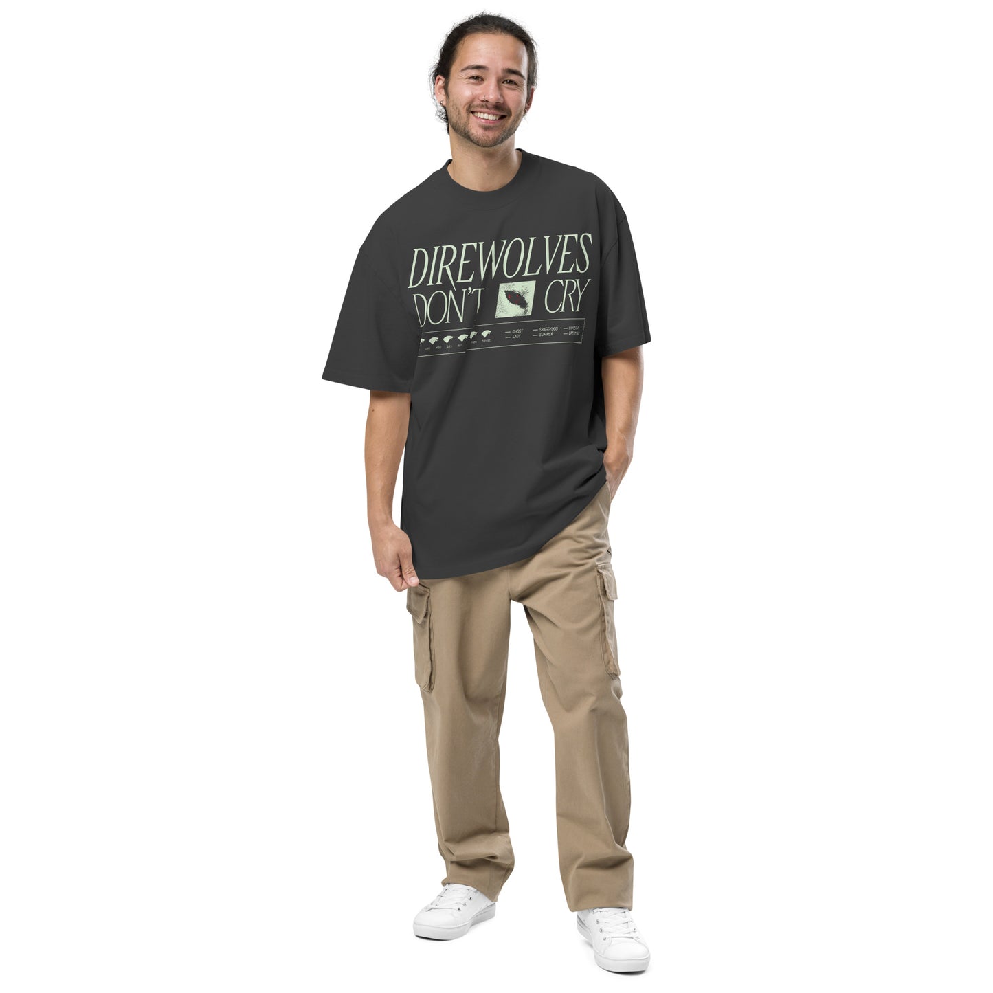 Game of Thrones Direwolves Don’t Cry Oversized Faded T-Shirt