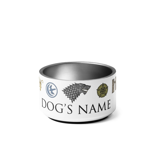 Game of Thrones House Crests Personalized Pet Bowl