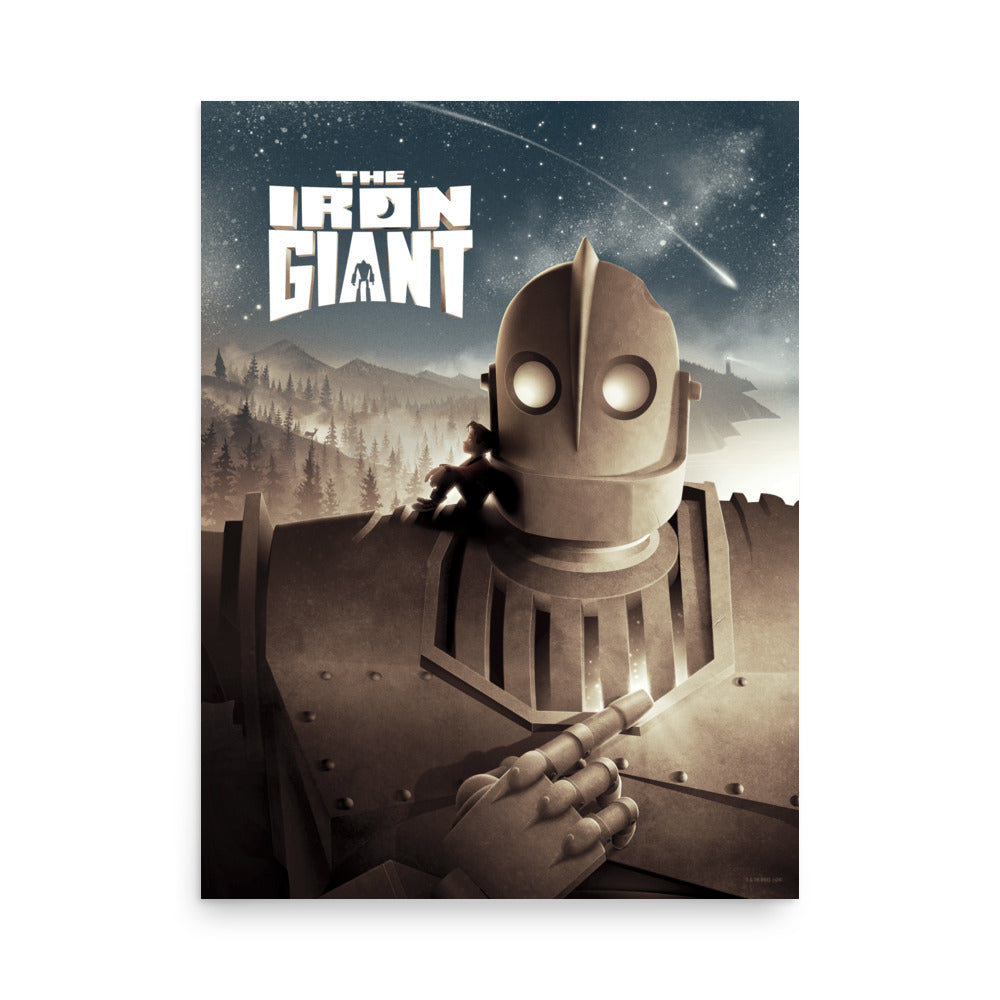 The Iron Giant Starry Sky Premium Poster