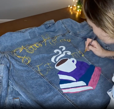 Exclusive Gilmore Girls Stars Hollow Hand-Painted Denim Jacket