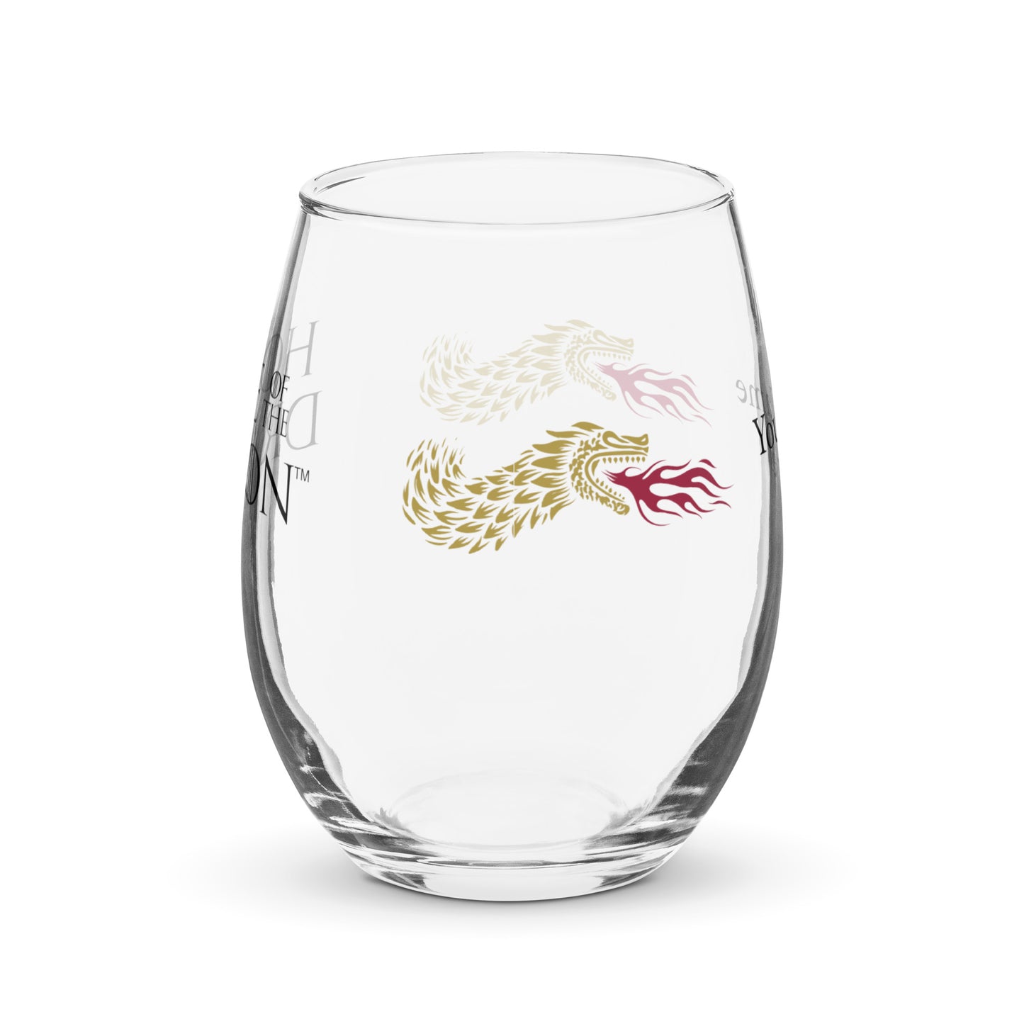 House of the Dragon Personalized Stemless Wine Glass
