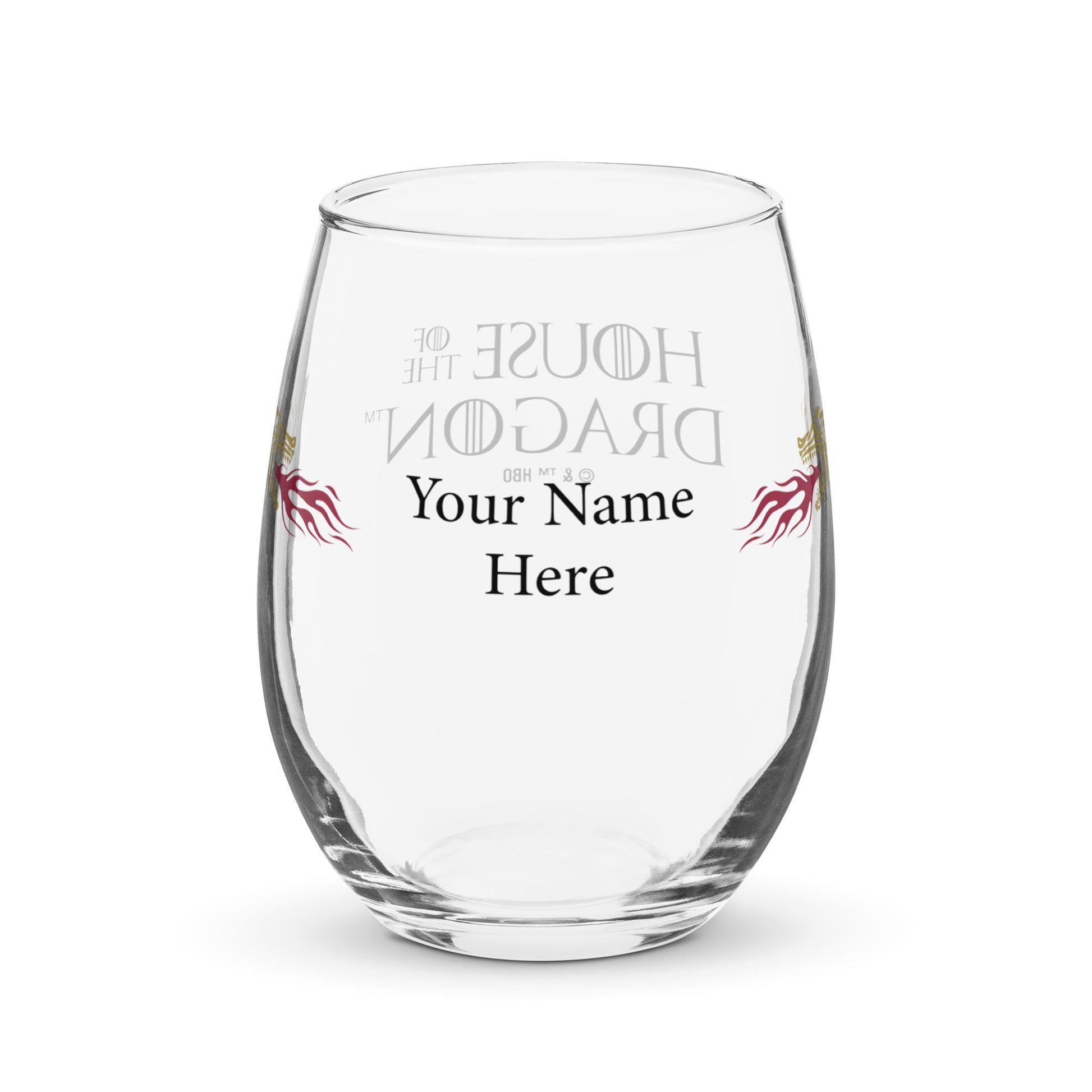 House of the Dragon Personalized Wine Glass
