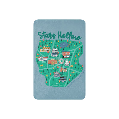 Gilmore Girls Stars Hollow, CT Map Sherpa Blanket 37 in x 57 in