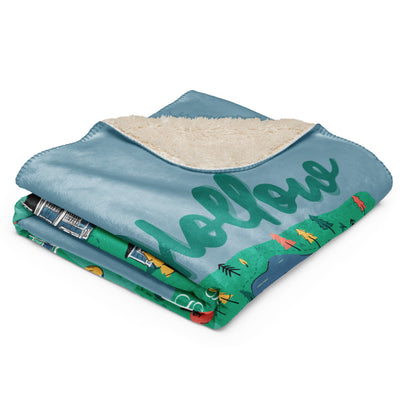 Gilmore Girls Stars Hollow, CT Map Sherpa Blanket