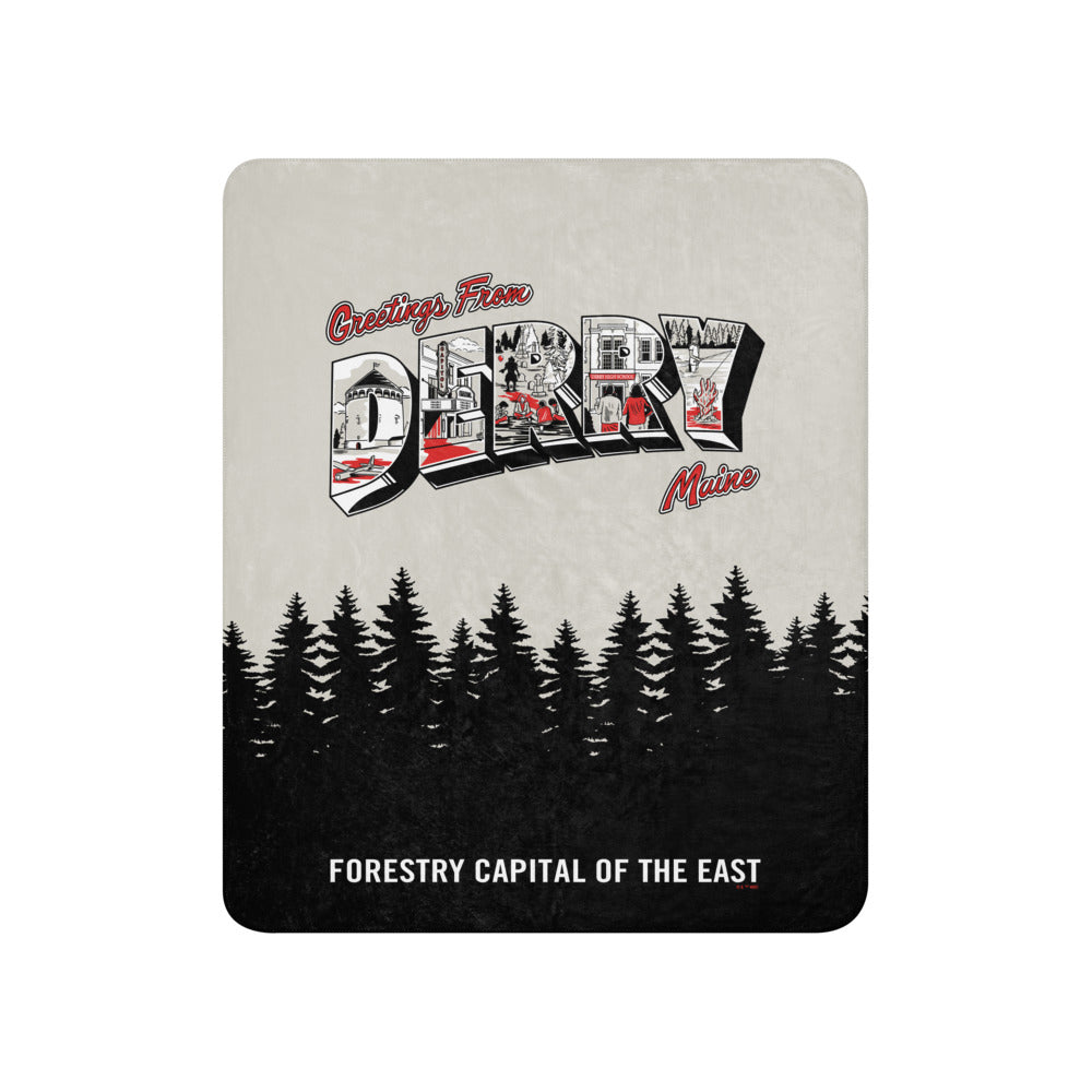 IT: Welcome to Derry Greetings from Derry Sherpa Blanket 50 in x 60 in