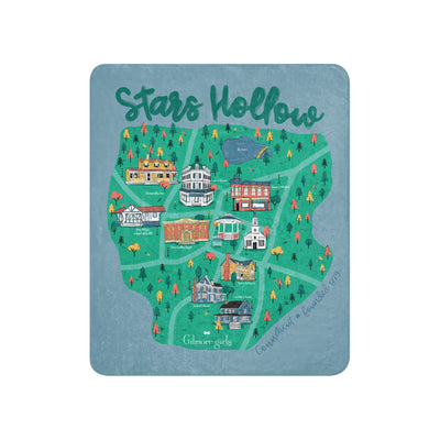 Gilmore Girls Stars Hollow, CT Map Sherpa Blanket 50 in x 60 in
