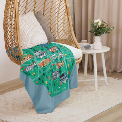 Gilmore Girls Stars Hollow, CT Map Sherpa Blanket