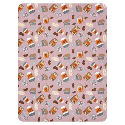 Gilmore Girls Luke’s Diner Pattern Sherpa Blanket