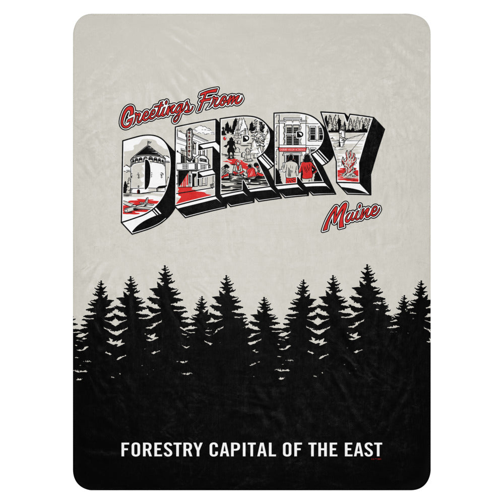 IT: Welcome to Derry Greetings from Derry Sherpa Blanket 60 in x 80 in