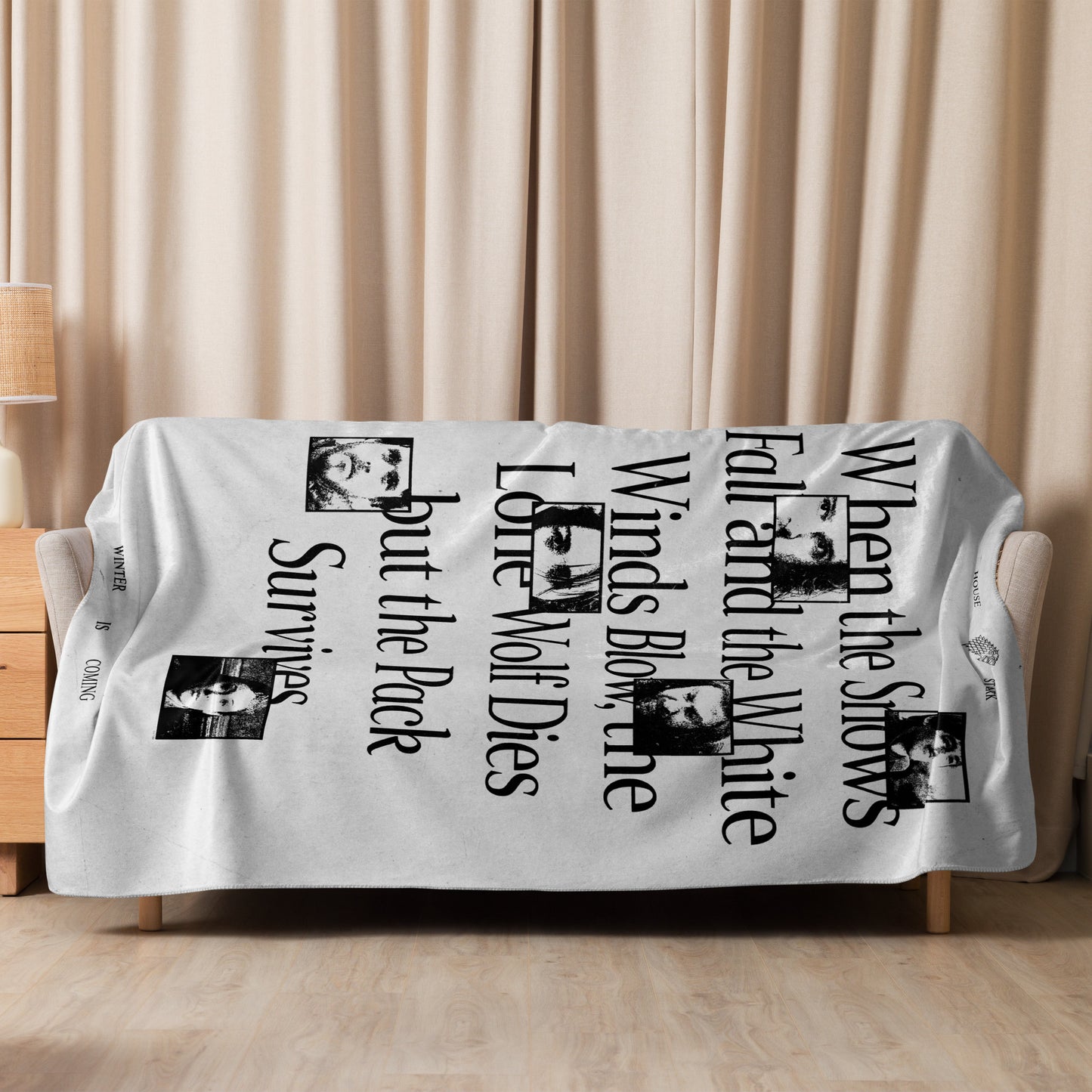 Game of Thrones House Stark Sherpa Blanket