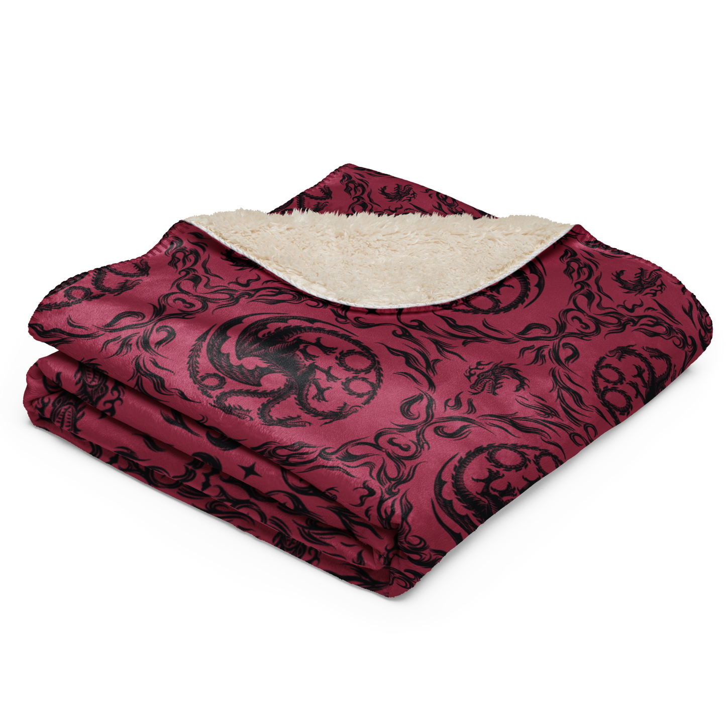House of the Dragon Sherpa Blanket Sigil of House Targaryen