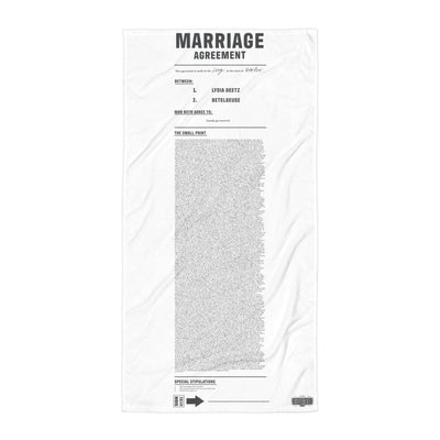 Beetlejuice Beetlejuice Marriage Agreement Beach Towel