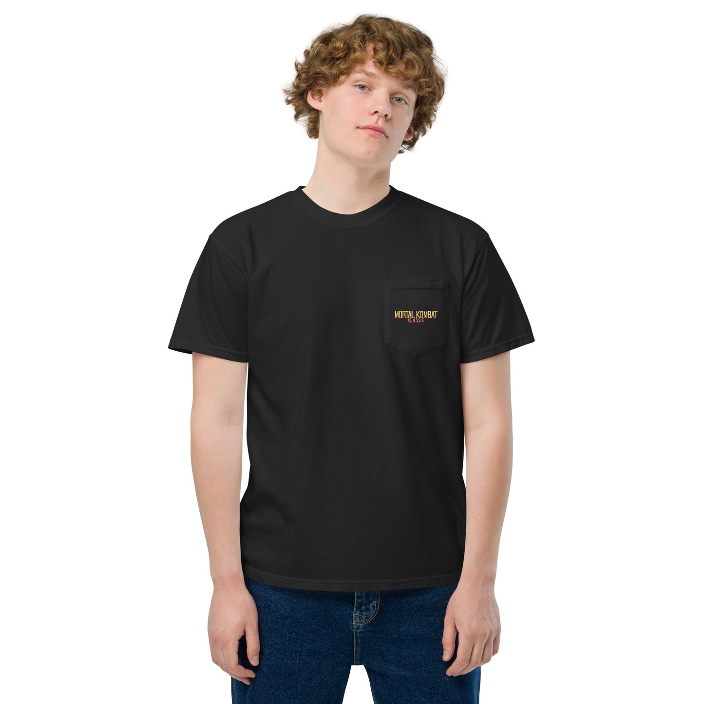 Mortal Kombat Klassic Comfort Colors Pocket T-shirt Logo