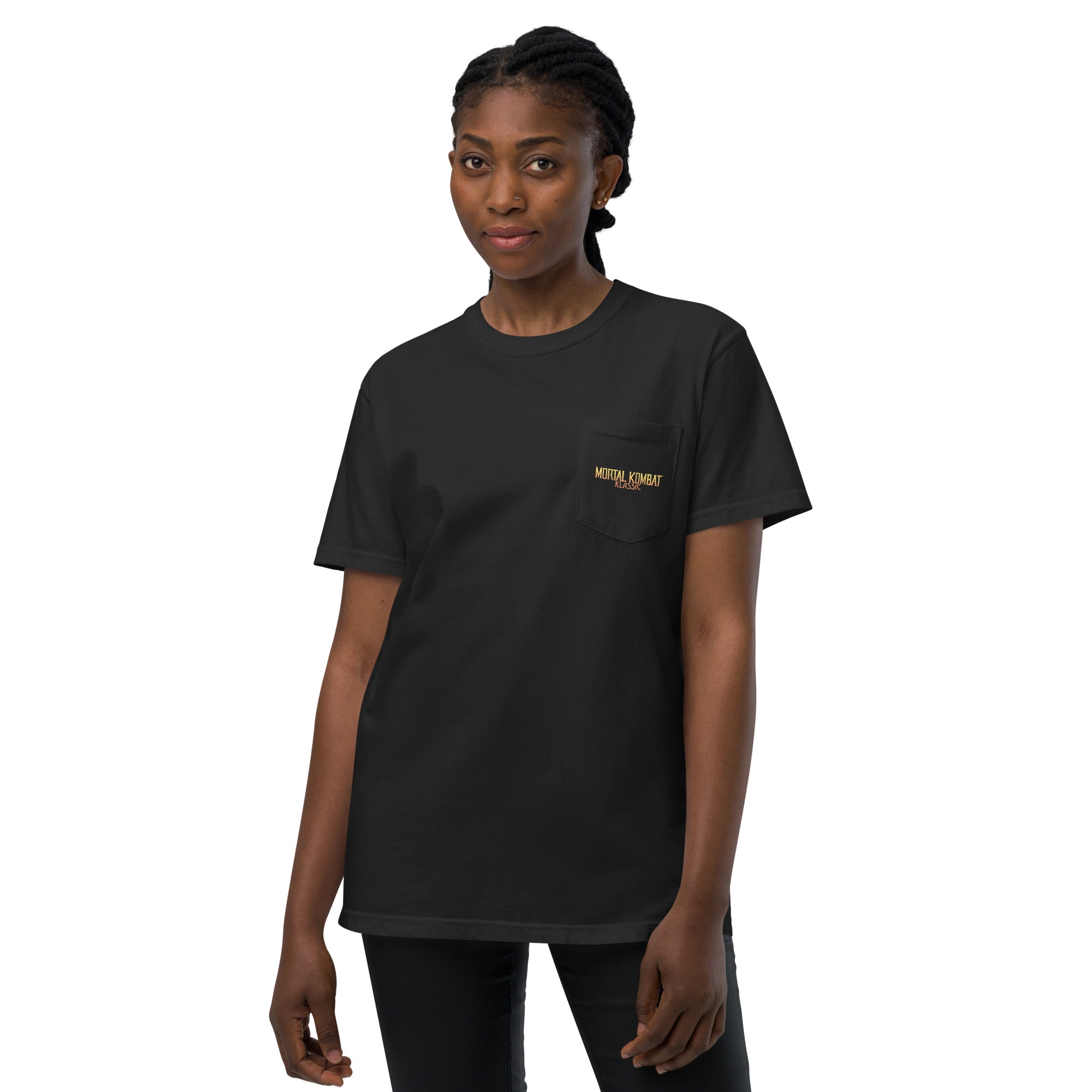 Mortal Kombat Klassic Comfort Colors Pocket T-shirt Logo – WB Shop
