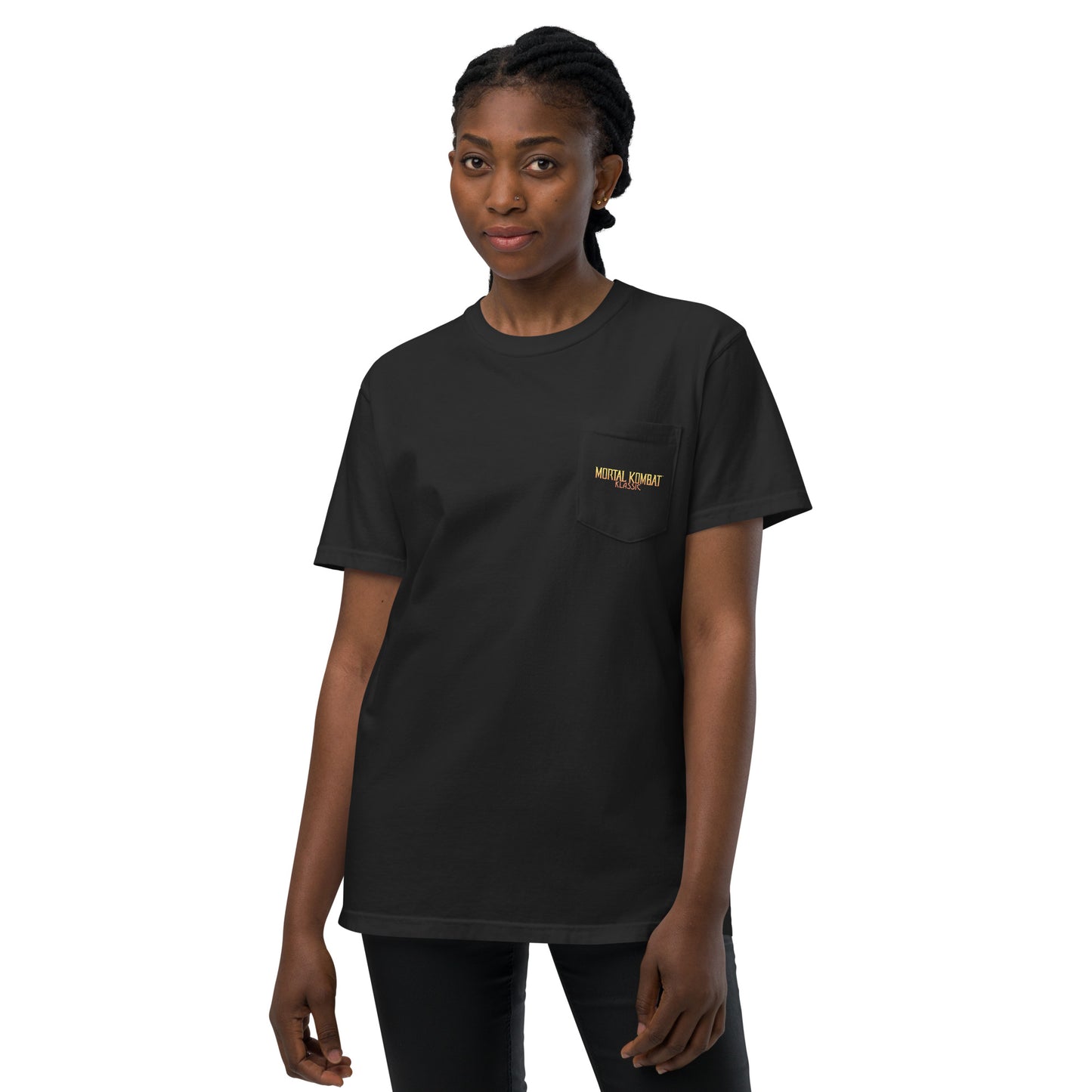 Mortal Kombat Klassic Comfort Colors Pocket T-shirt Logo