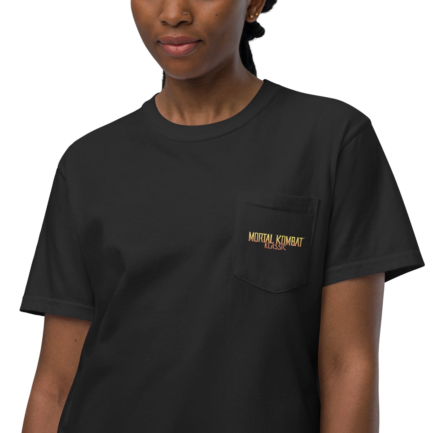 Mortal Kombat Klassic Comfort Colors Pocket T-shirt Logo