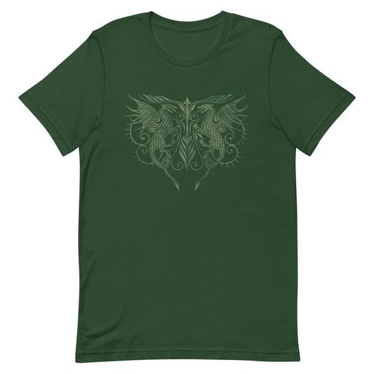 House of the dragon king aegon targaryen’s ii crest t-shirt - forest