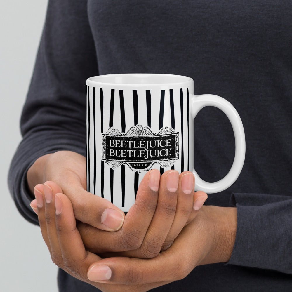 Beetlejuice Beetlejuice Ghost House Striped Mug