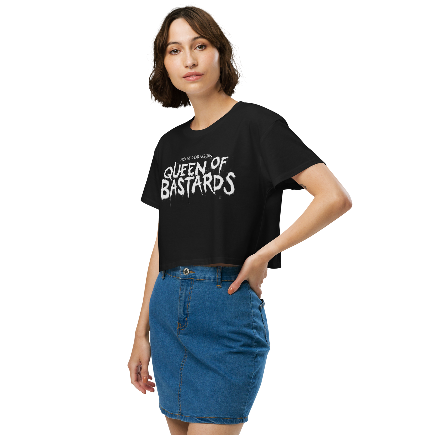 House of the Dragon Women’s Crop Top Queen of Bastards