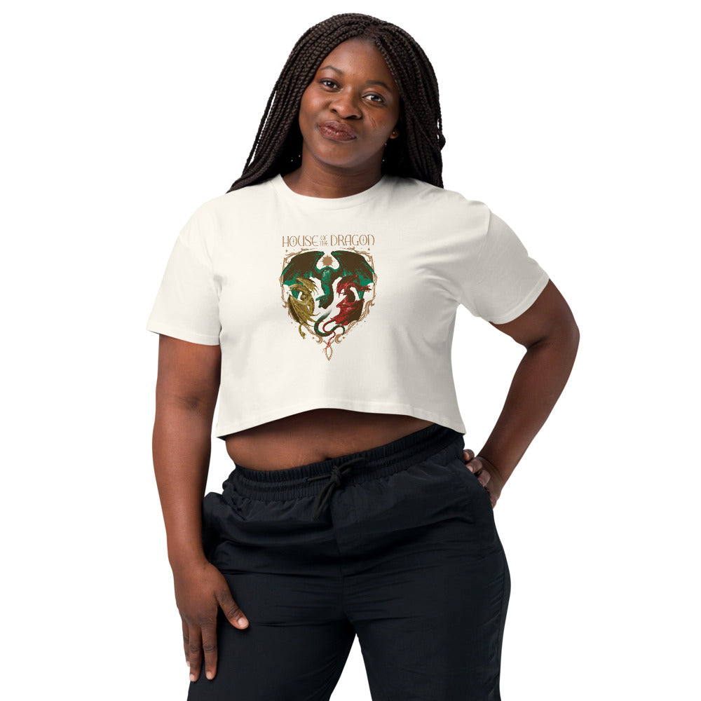 House of the Dragon Syrax, Caraxes and Vhagar Women's Crop Top