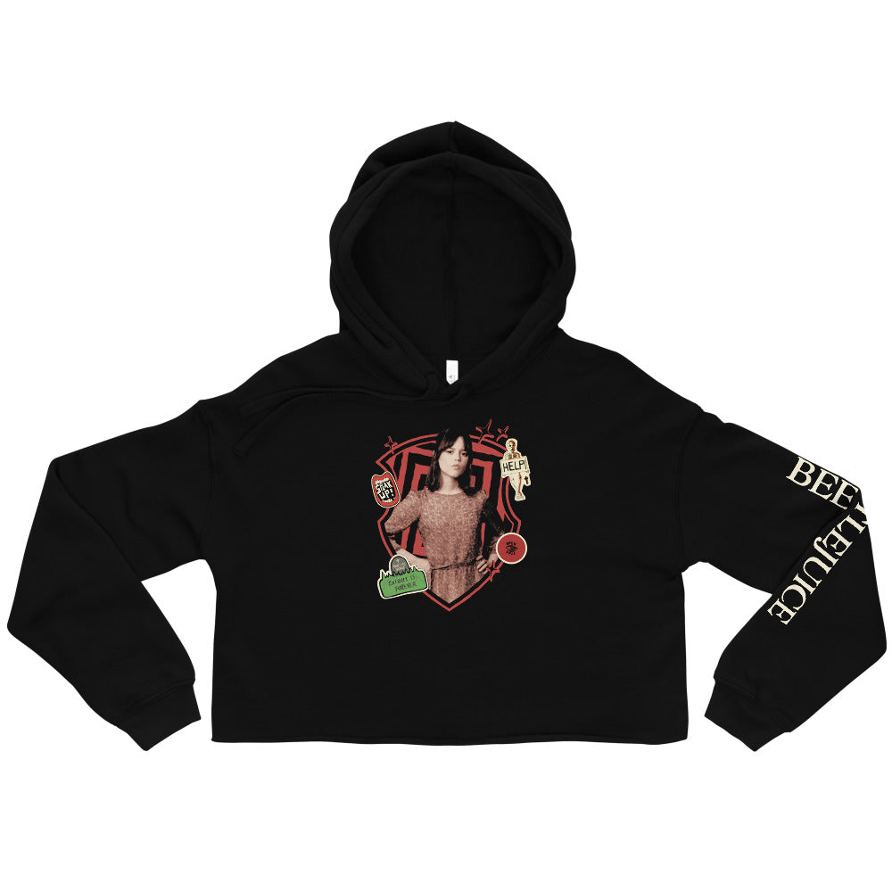 Beetlejuice Beetlejuice Astrid Women's Cropped Hoodie