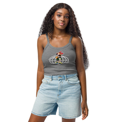 The Powerpuff Girls Saving The World Women's Micro Rib Tank Top