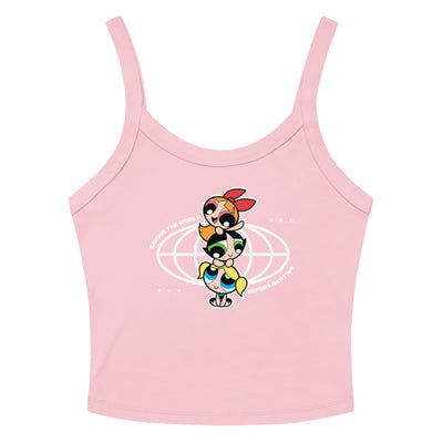 The Powerpuff Girls Saving The World Women's Micro Rib Tank Top