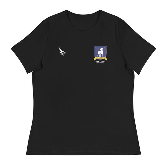 Ted lasso women's short sleeve t-shirt a.f.c. richmond crest - black