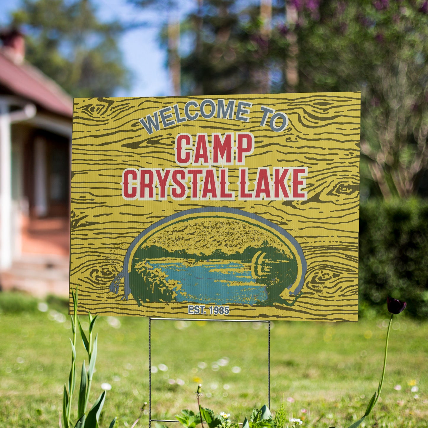 Friday the 13th Yard Sign Welcome to Camp Crystal Lake