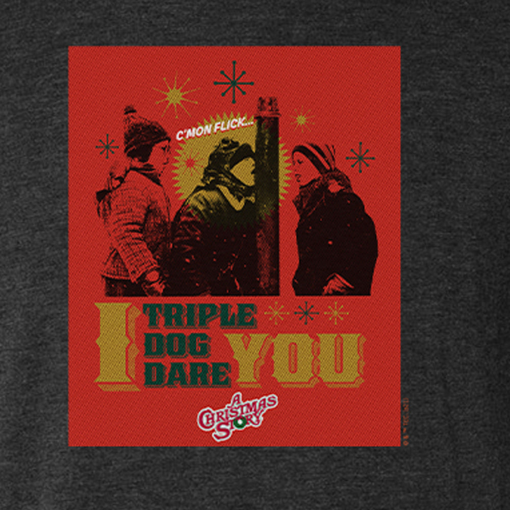 A Christmas Story Triple Dog Dare Men's Tri-Blend T-Shirt