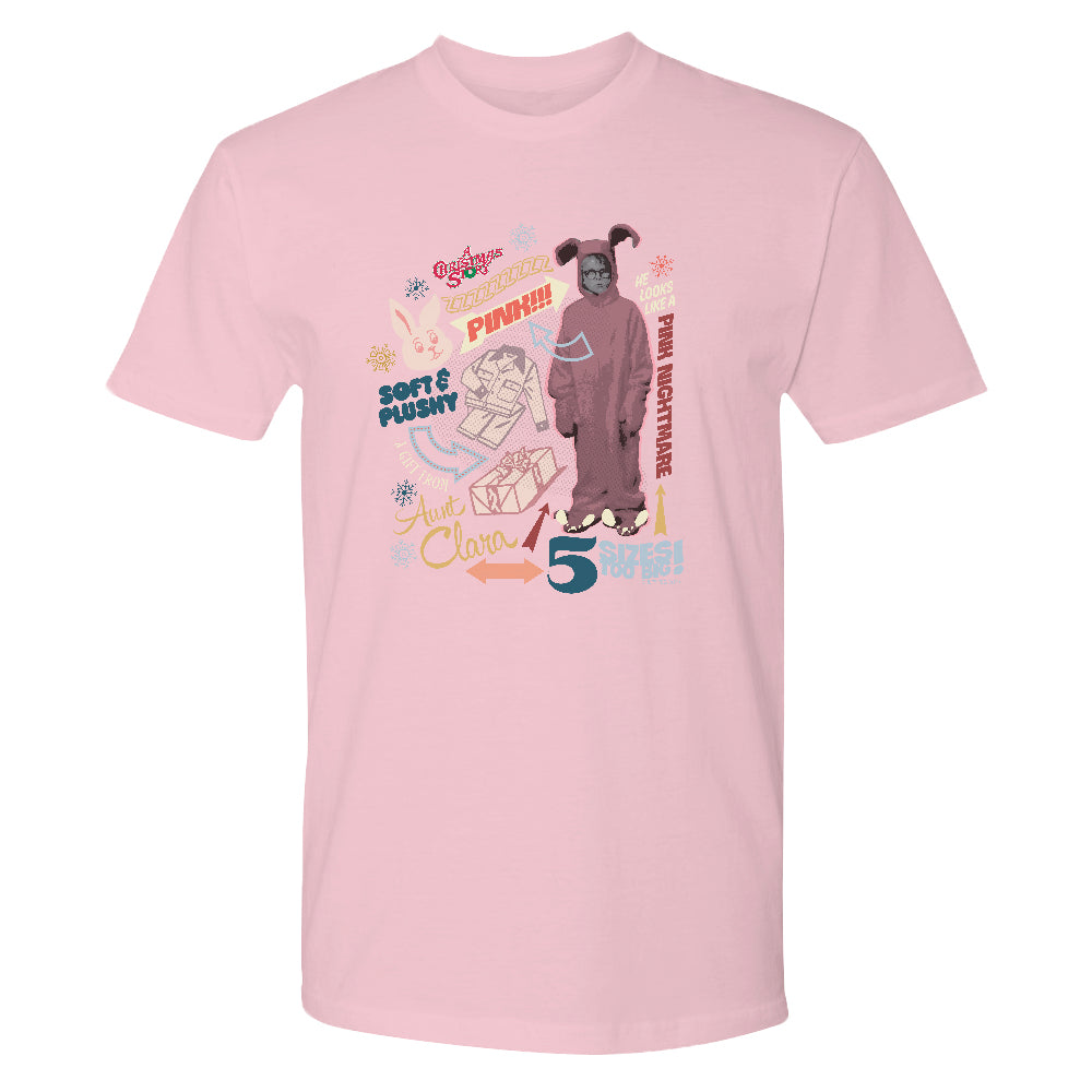 A Christmas Story Pink Nightmare Adult Short Sleeve T-Shirt