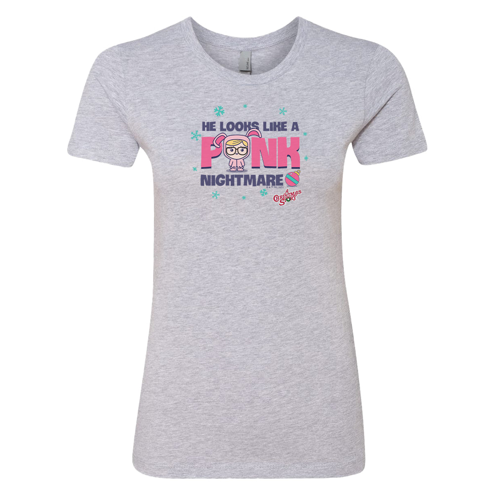 A Christmas Story Pink Nightmare Women's Short Sleeve T-Shirt