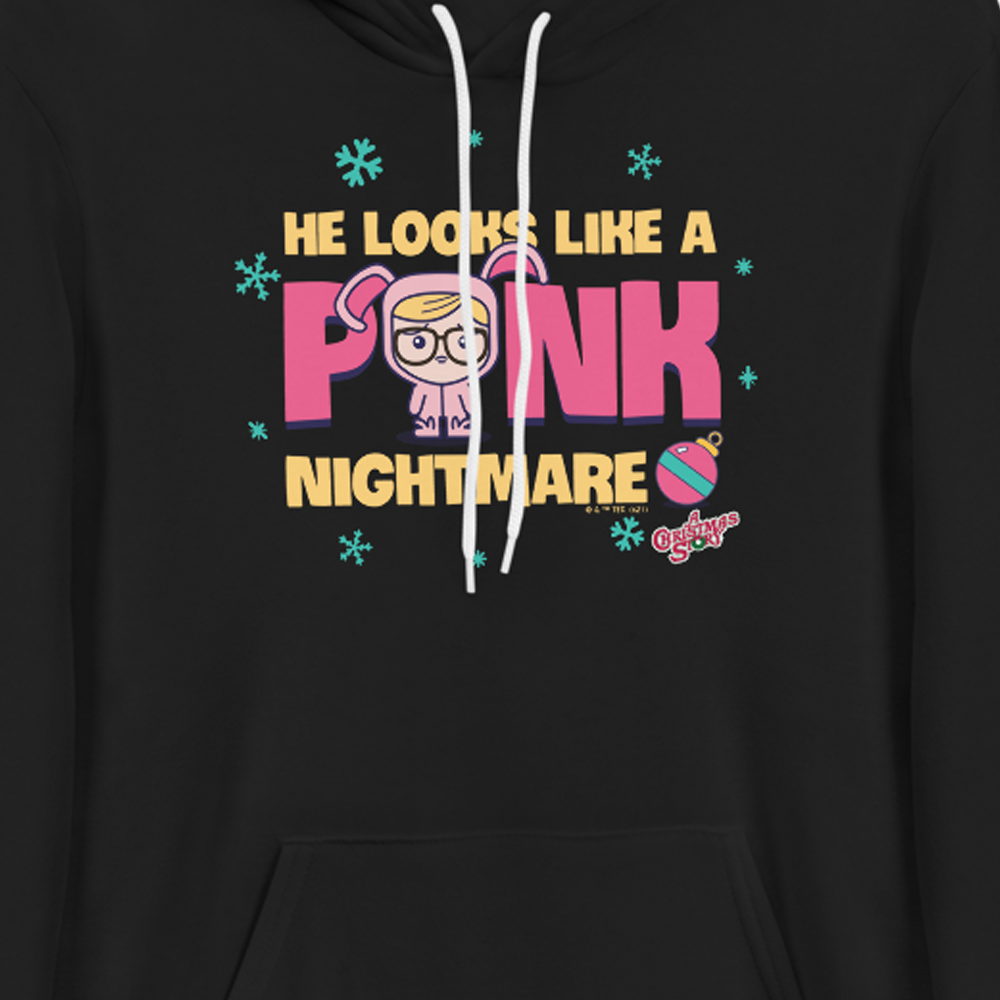 A Christmas Story Pink Nightmare Adult Fleece Hooded Sweatshirt