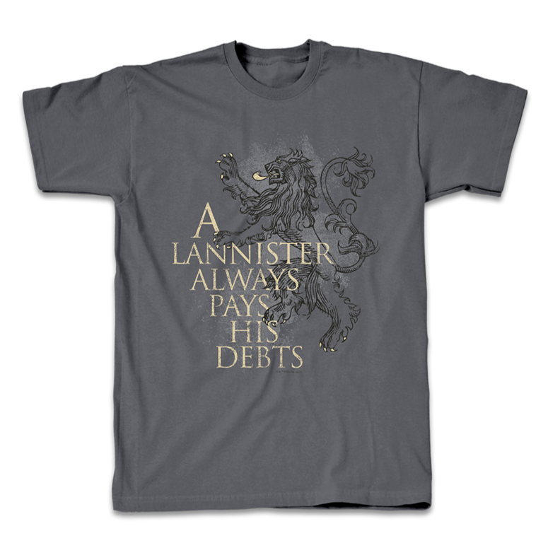 Game of Thrones A Lannister Always Adult Short Sleeve T-Shirt