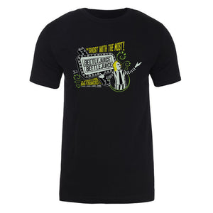 BEETLEJUICE Officially Licensed Baseball 3/4 Sleeve T-Shirt - Black & White Graphic Tee
