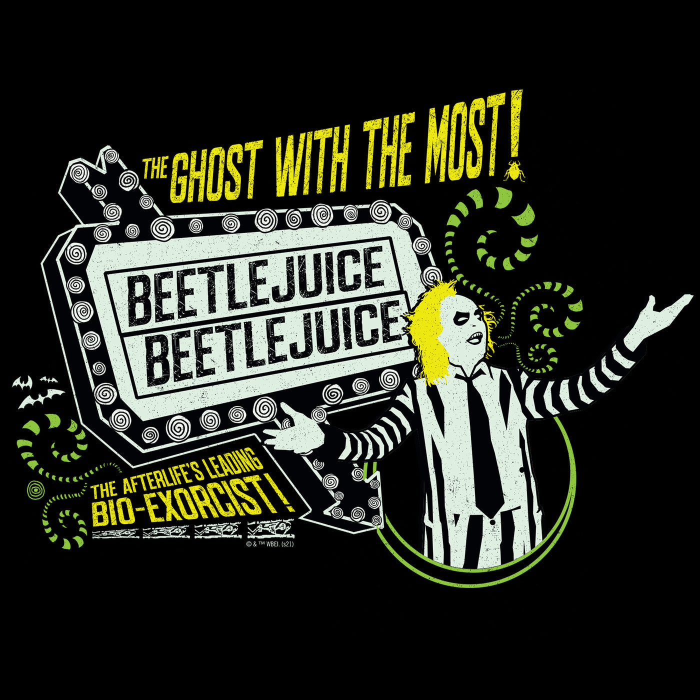 Beetlejuice Ghost with the Most Adult Fleece Hooded Sweatshirt