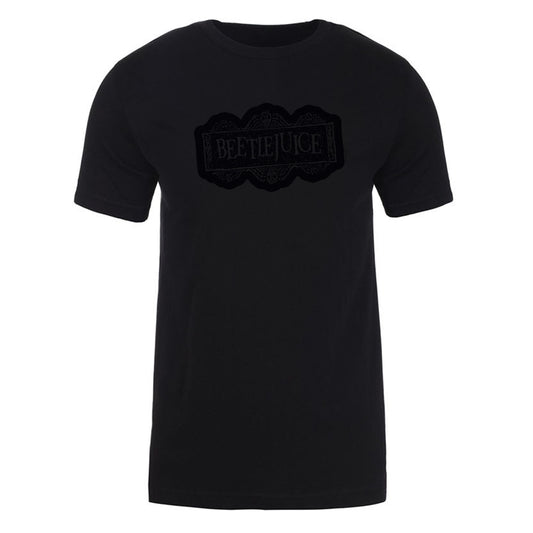 Beetlejuice logo adult short sleeve t-shirt - black