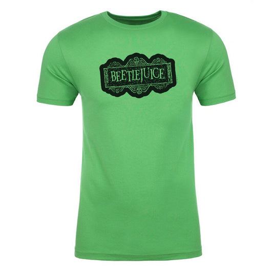 Beetlejuice logo adult short sleeve t-shirt - green