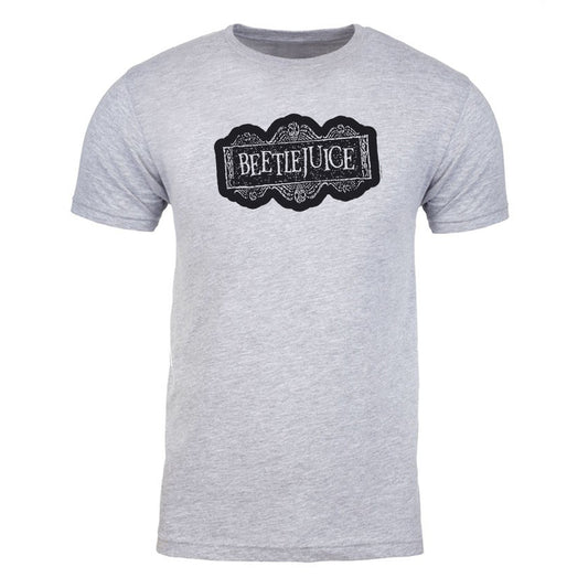 Beetlejuice logo adult short sleeve t-shirt - grey
