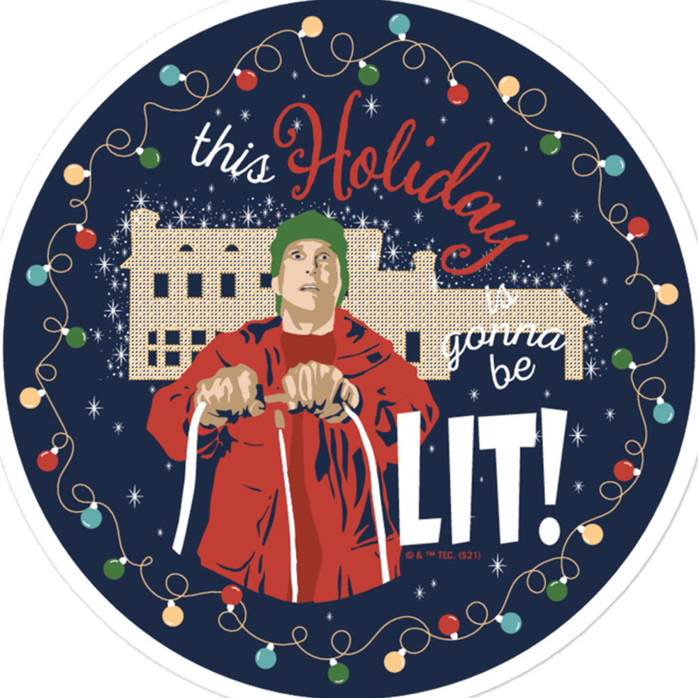 Christmas Vacation Lit! Die Cut Sticker