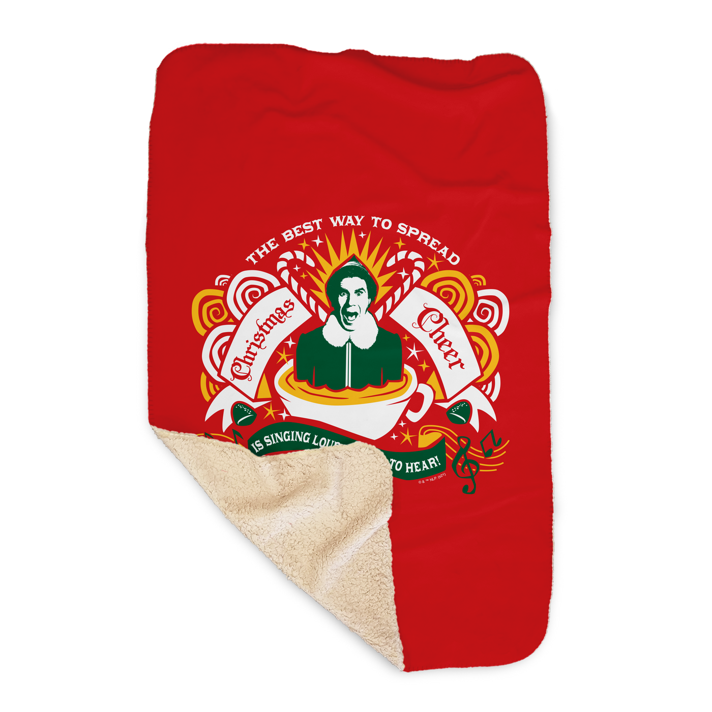 Elf The Movie Christmas Cheer Sherpa Blanket