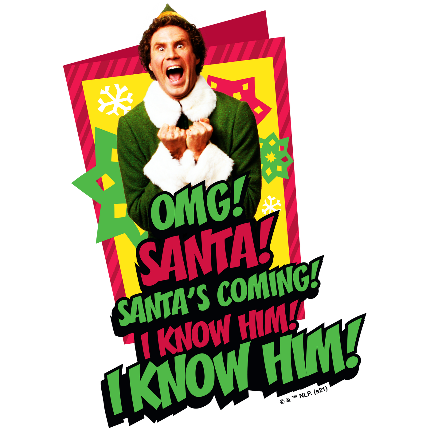 Elf Santa! I Know Him!  Sticker