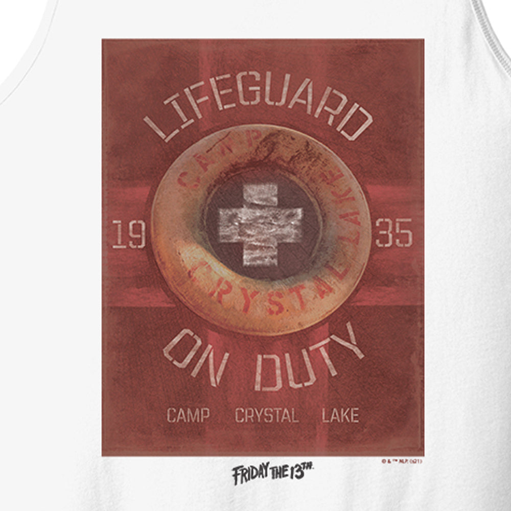 Friday the 13th Lifeguard on Duty Adult Tank Top