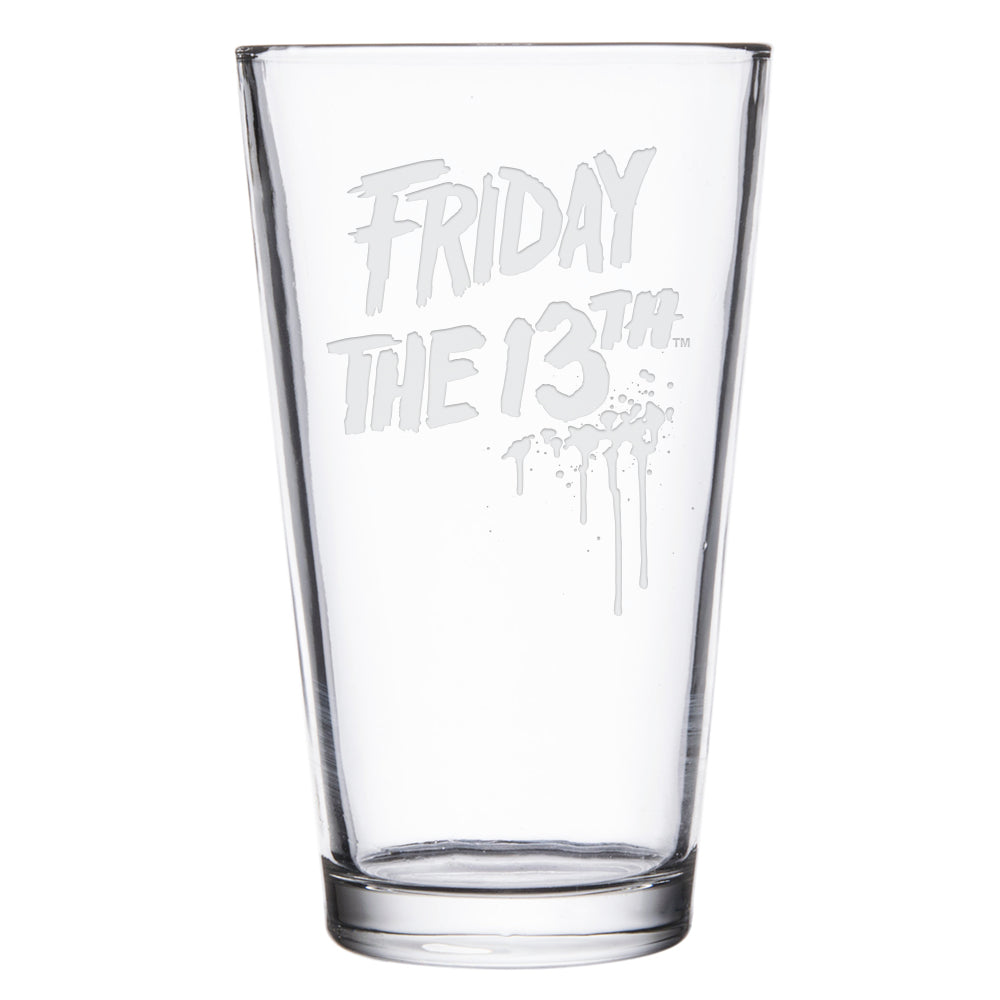 Friday the 13th Logo Laser Engraved Pint Glass