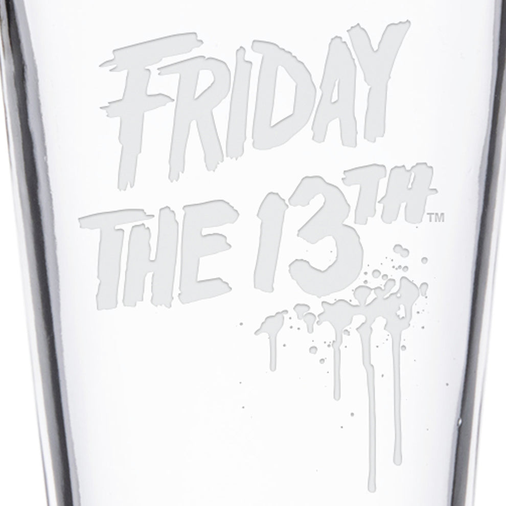 Friday the 13th Logo Laser Engraved Pint Glass