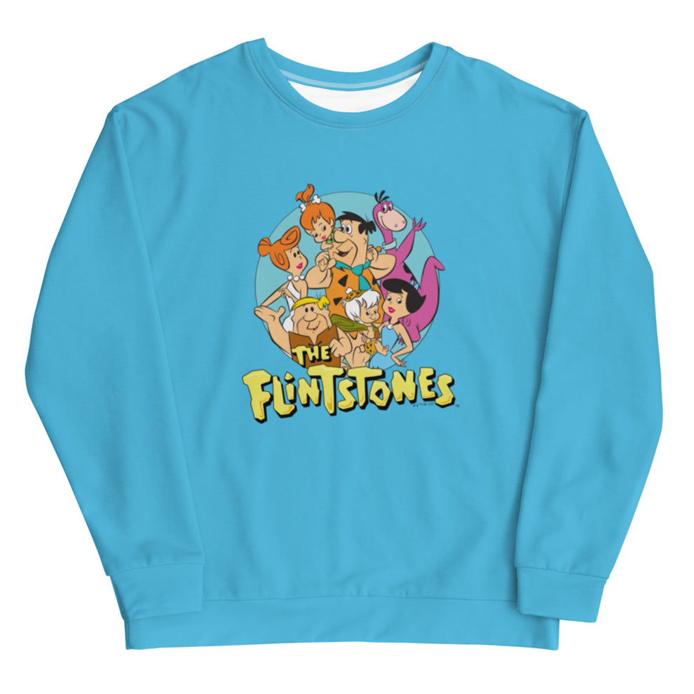 The Flintstones Character Line Up Unisex Crew Neck Sweatshirt